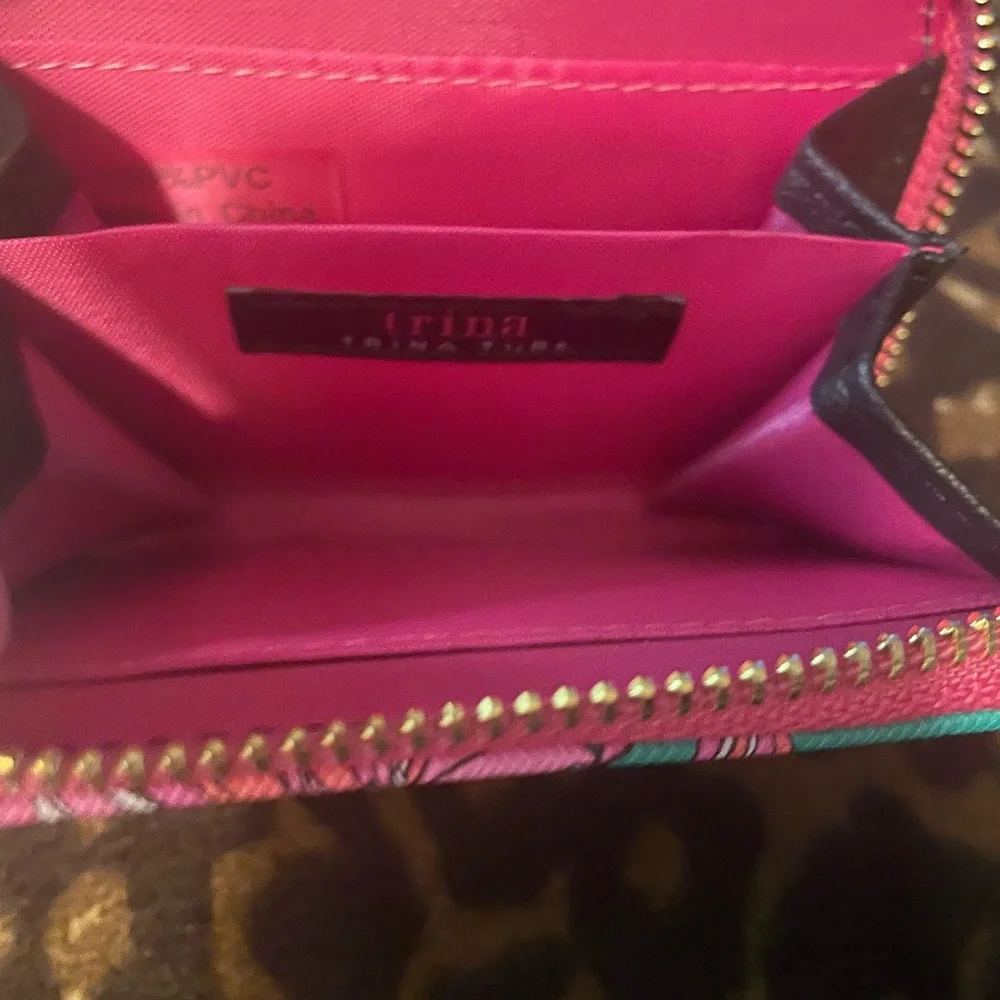 Trina Turk Teal and Pink Floral Wallet New” - Picture 3 of 7